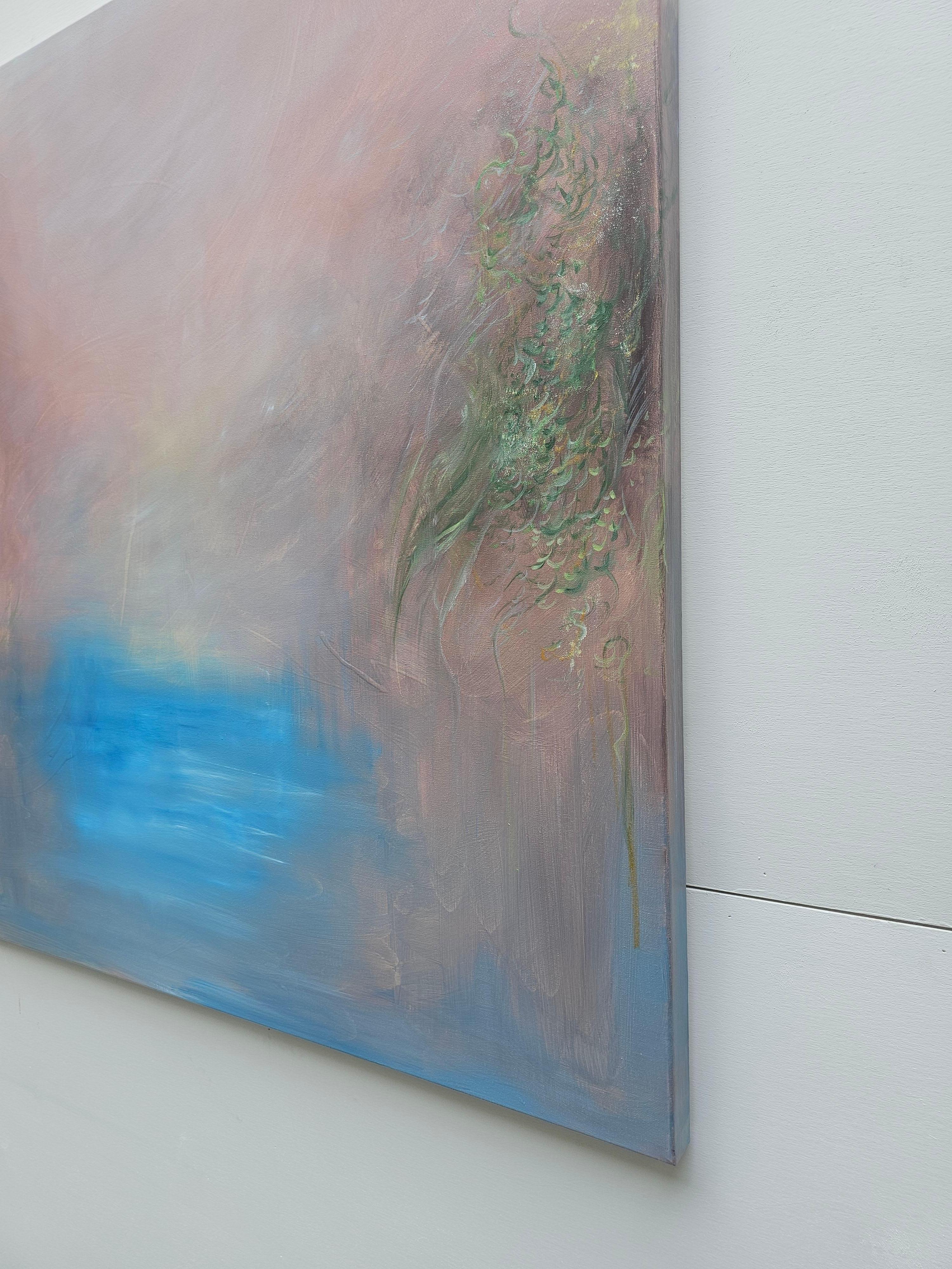 El Valle - Pintura abstracta atmosférica de paisaje en venta 10