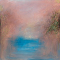The Vale - Atmospheric abstract landscape painting