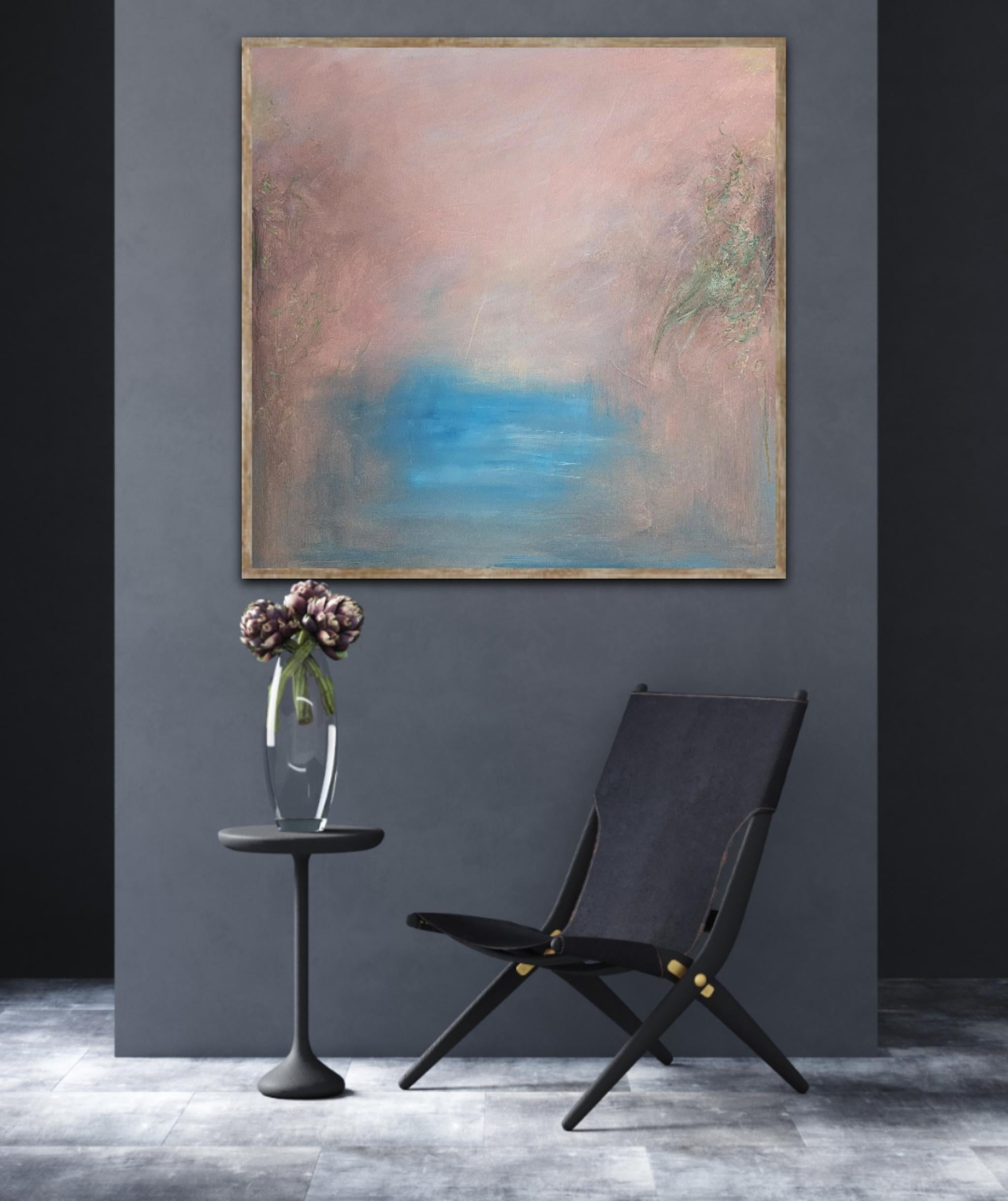 El Valle - Pintura abstracta atmosférica de paisaje en venta 9