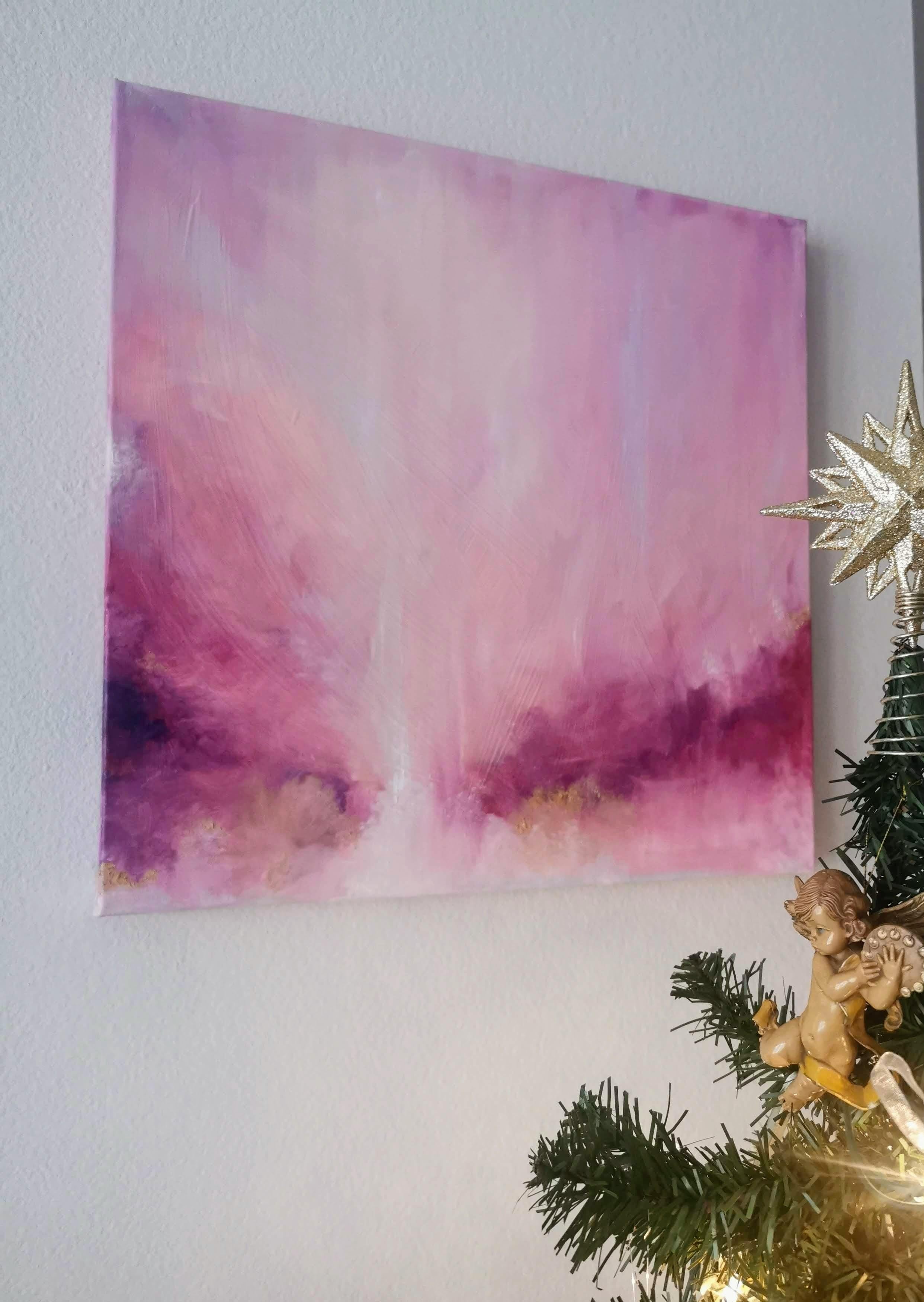 This is why I love you - Pink and gold abstract painting 5