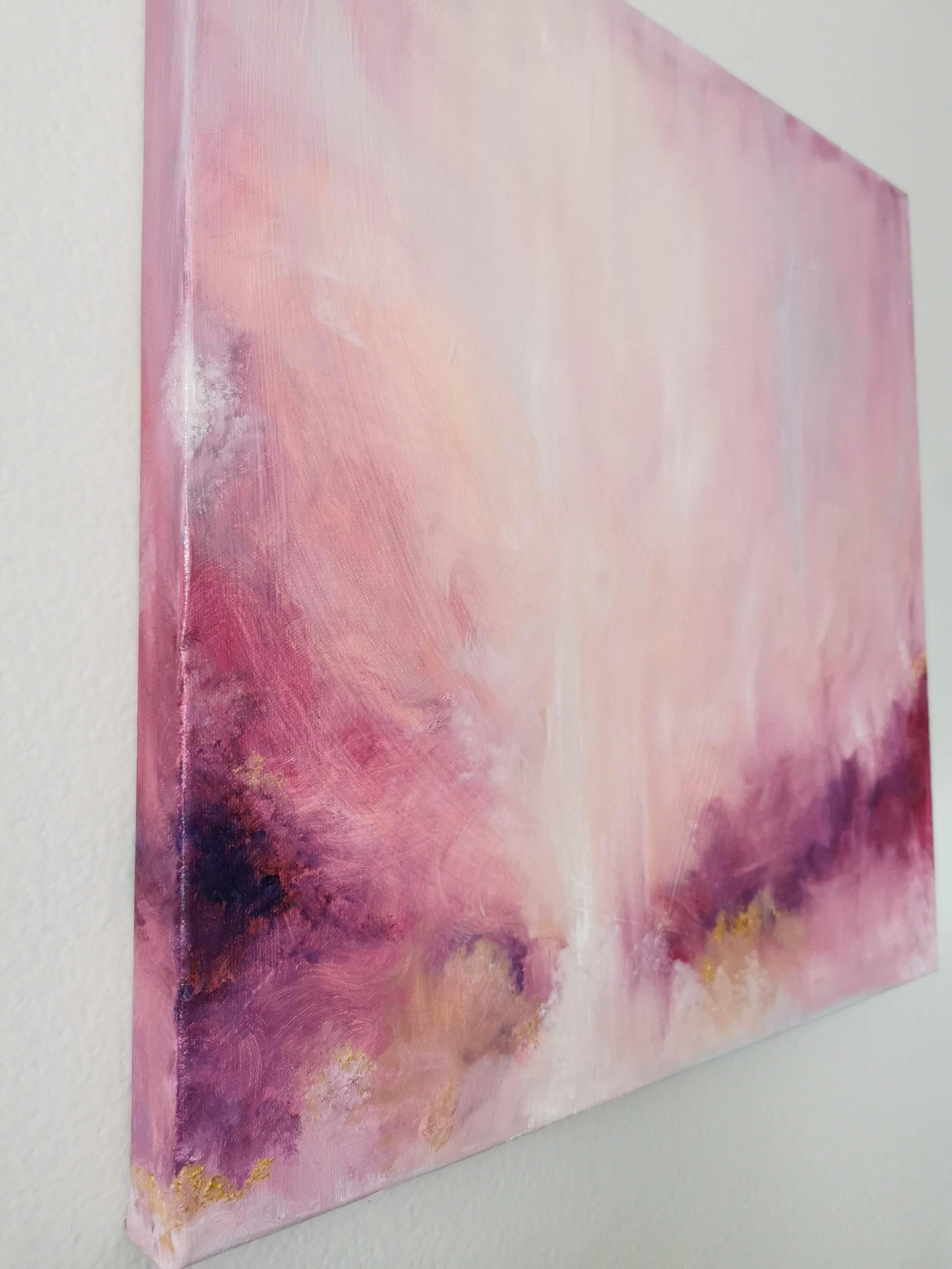 This is why I love you - Pink and gold abstract painting 6