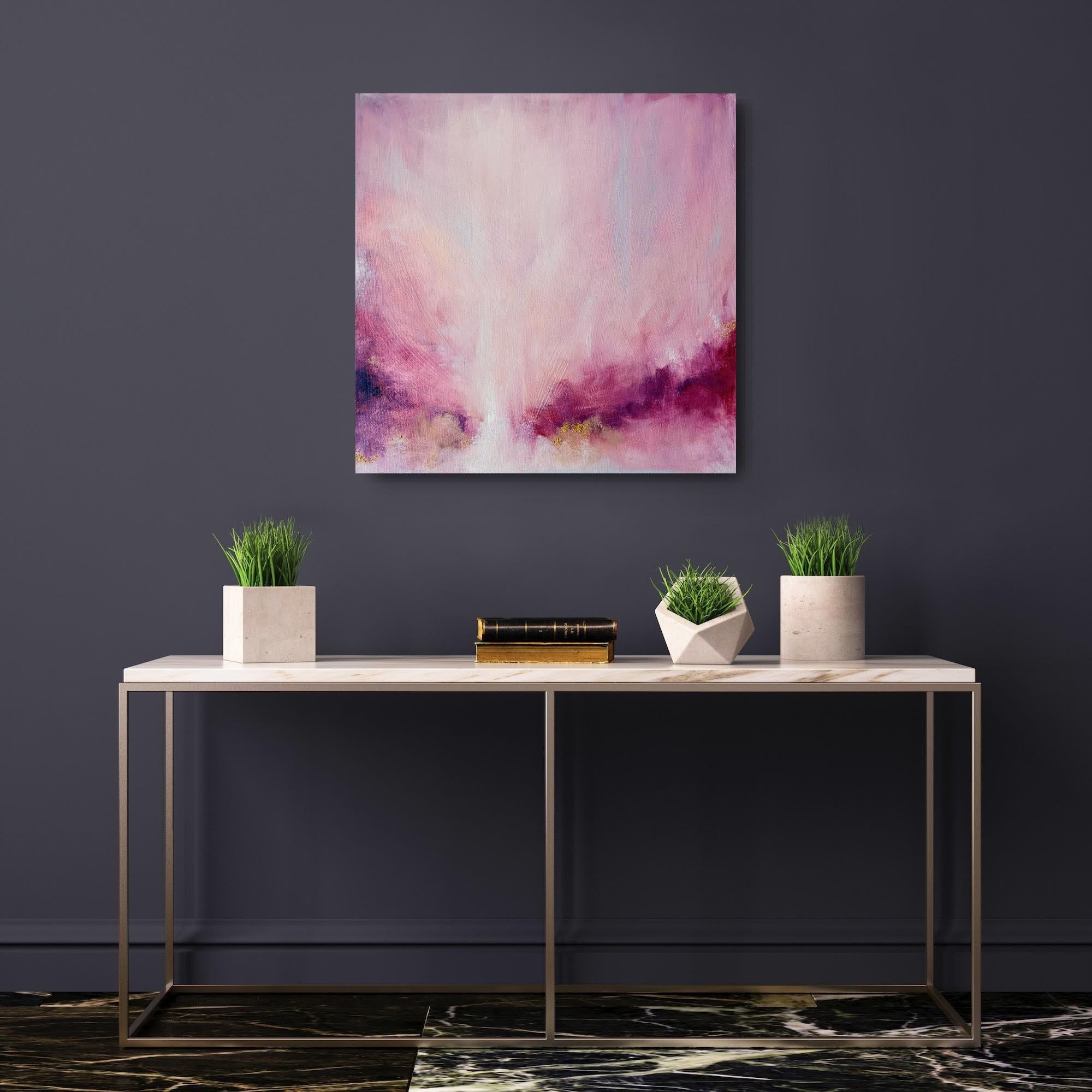 This is why I love you - Pink and gold abstract painting 2