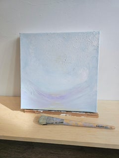 Jennifer L. Baker - Twilight Flurry Making Me Smile - White winter abstract landscape painting Twilight Flurry Making Me Smile - White winter abstract landscape painting