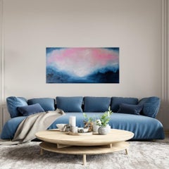 The Desire to Fly - Abstract Oil on Linen Seascape, Signed, 50x100 cm
