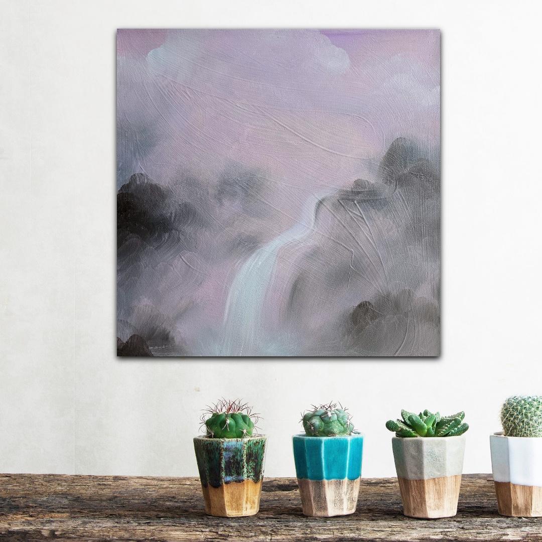 Tanzendes Wasser im Venn - – Painting von Jennifer L. Baker