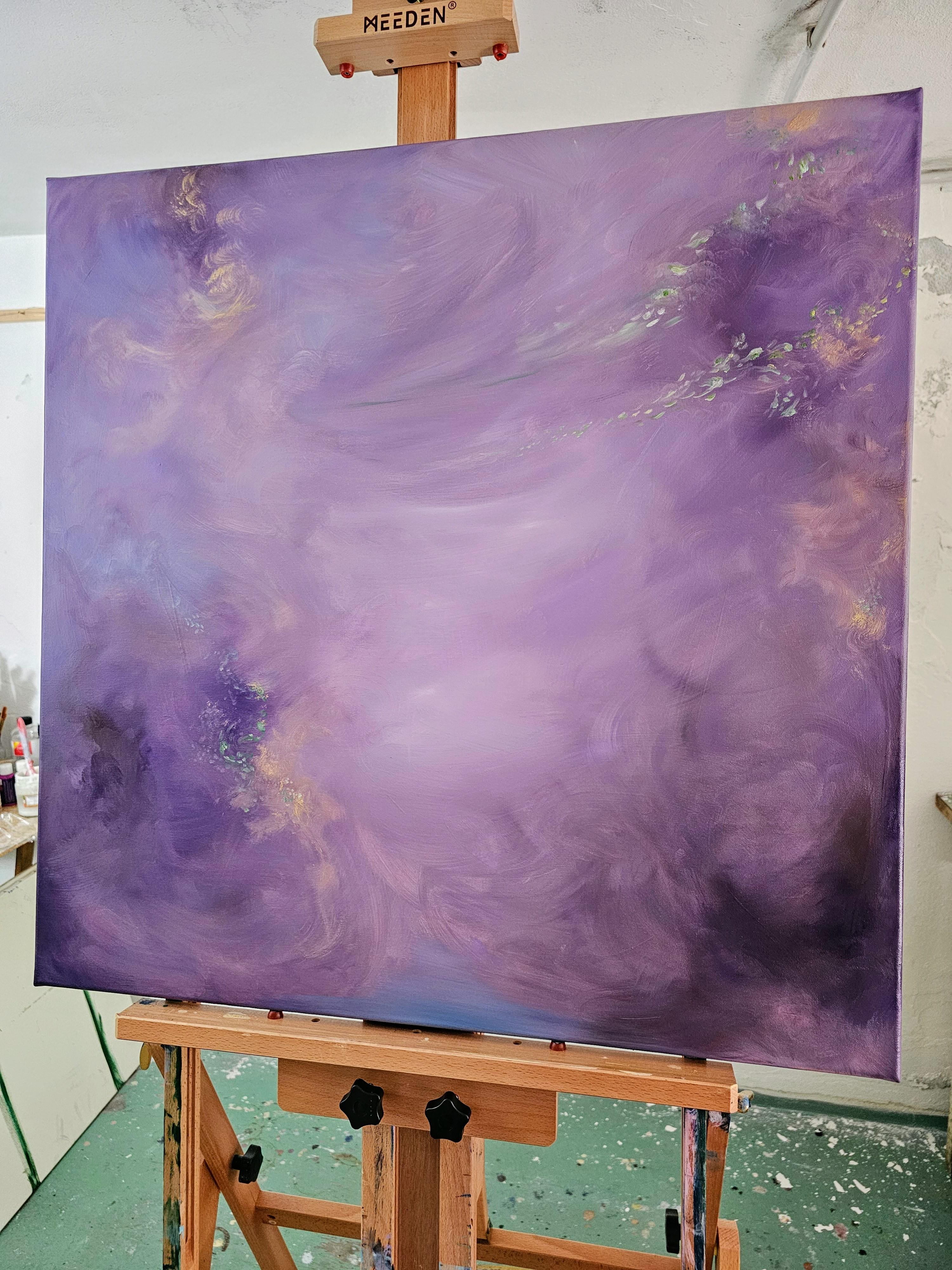 Whimsical - Paesaggio floreale astratto morbido e d'atmosfera in vendita 6