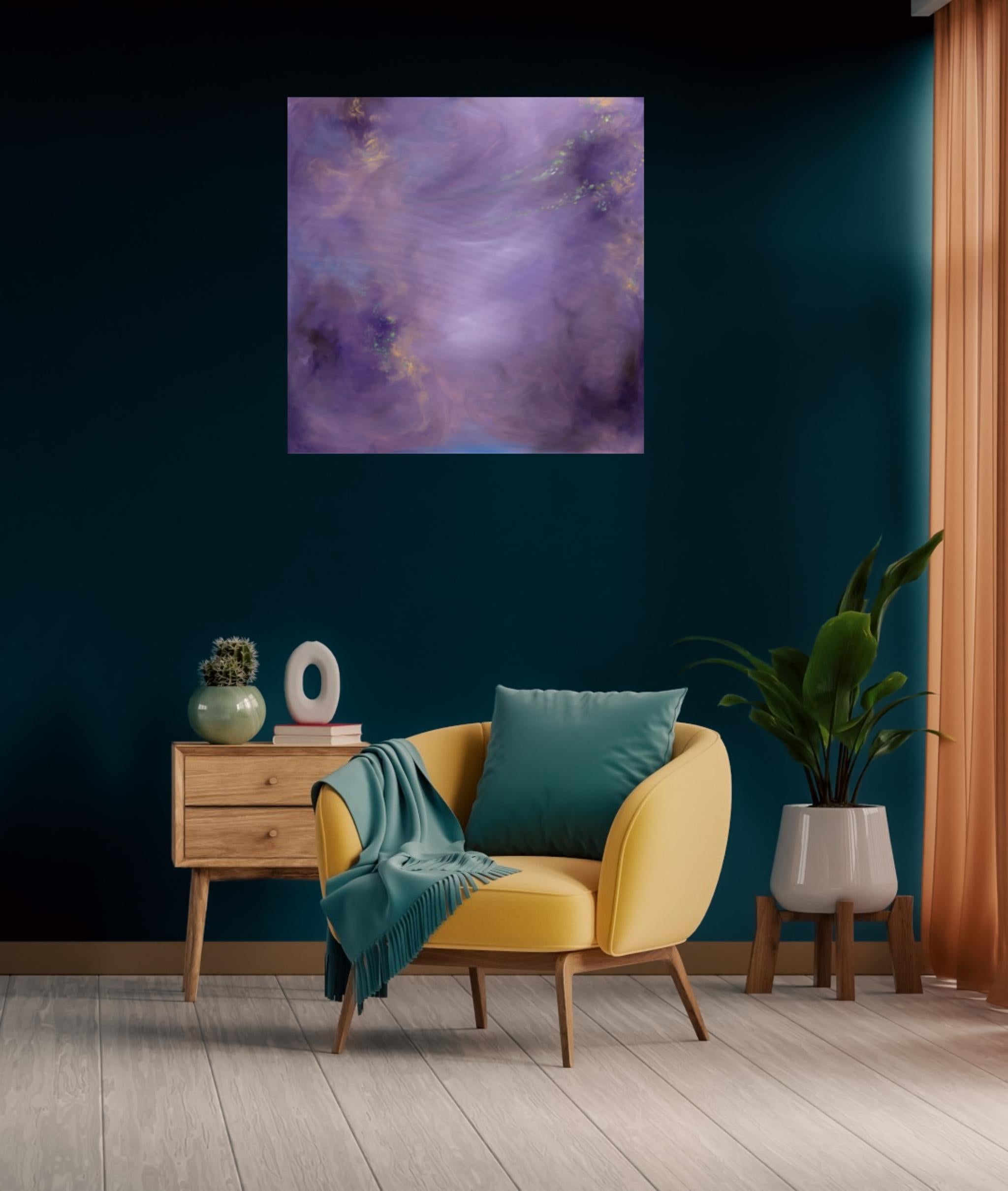 Whimsical - Paesaggio floreale astratto morbido e d'atmosfera in vendita 14