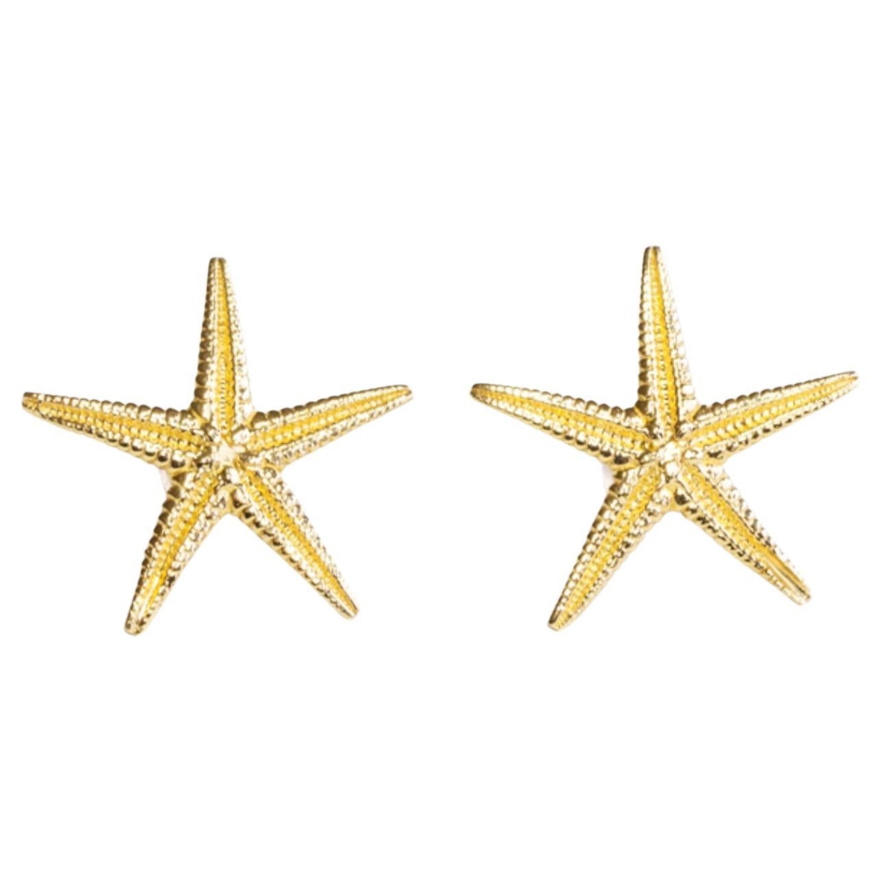 Jennifer Liang 14 KT Gold Medium Sea Star Earrings