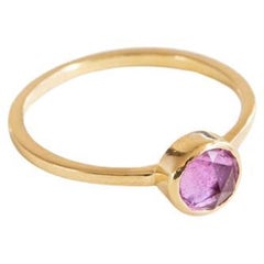 Jennifer Liang 14 KT Gold Pink Sapphire Stackable Gemstone Ring