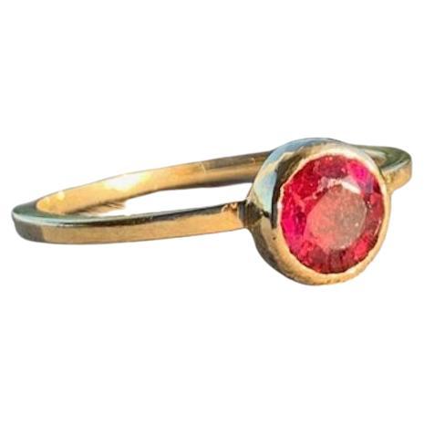 Jennifer Liang 14 KT Gold Red Spinel Stackable Gemstone Ring