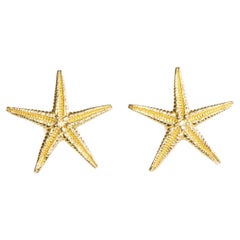 Pendientes Estrella de Mar Pequeña de Oro de 14 KT Jennifer Liang