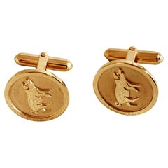 Gemelos Cerdo del Zodiaco Chino Jennifer Liang de oro amarillo de 14 quilates
