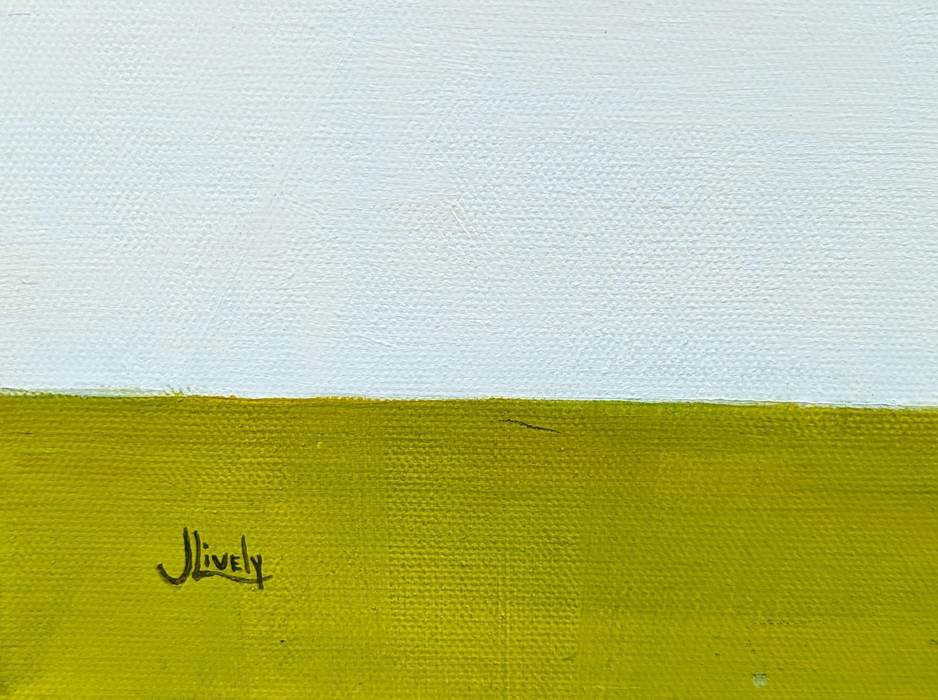 Pool Days Peinture contemporaine de paysage tropical aux tons bleus et verts en vente 2