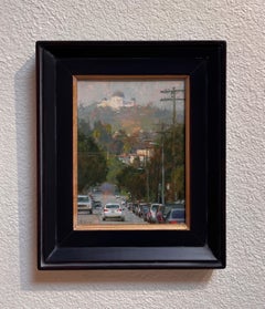 "Observatory Overhaul" - Impressionist Cityscape and Skyscape, Oil Painting