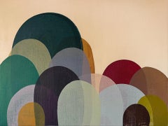 „Hills 155“, abstraktes Gemälde von Jennifer McGregor (76x102"), 2023