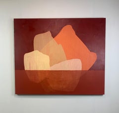 "Iceberg 12", abstract painting by Jennifer McGregor (40x48"), 2023