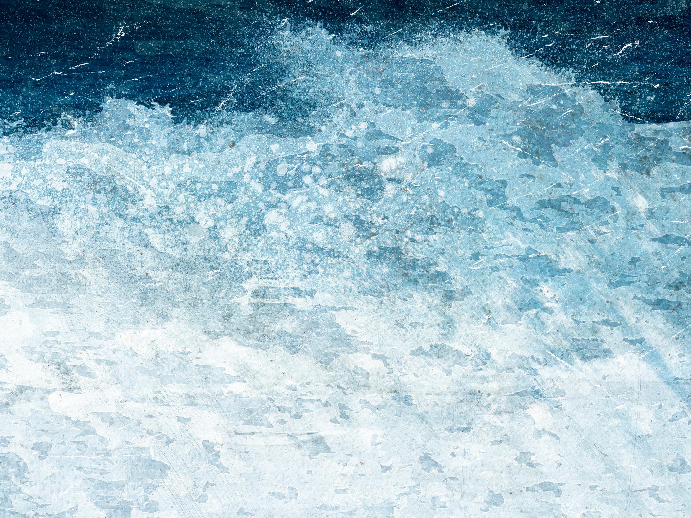 Jennifer McKinnon Abstract Photograph - Uncontained Consumption: Sea Spray - composite photo, beachscape, landscape