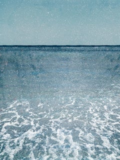 Uncontained Consumption: Sparkling Water - composite photo, beachscape, blue