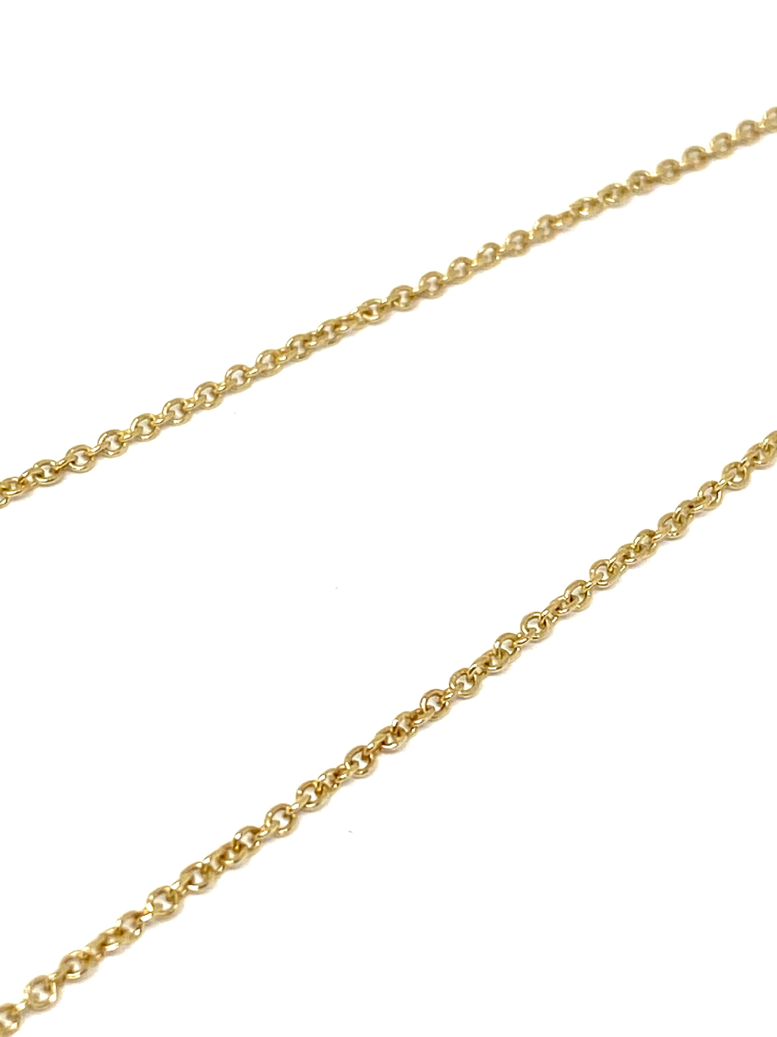 Women's or Men's Jennifer Meyer 18K Yellow Gold and Diamond Triangle Necklace 