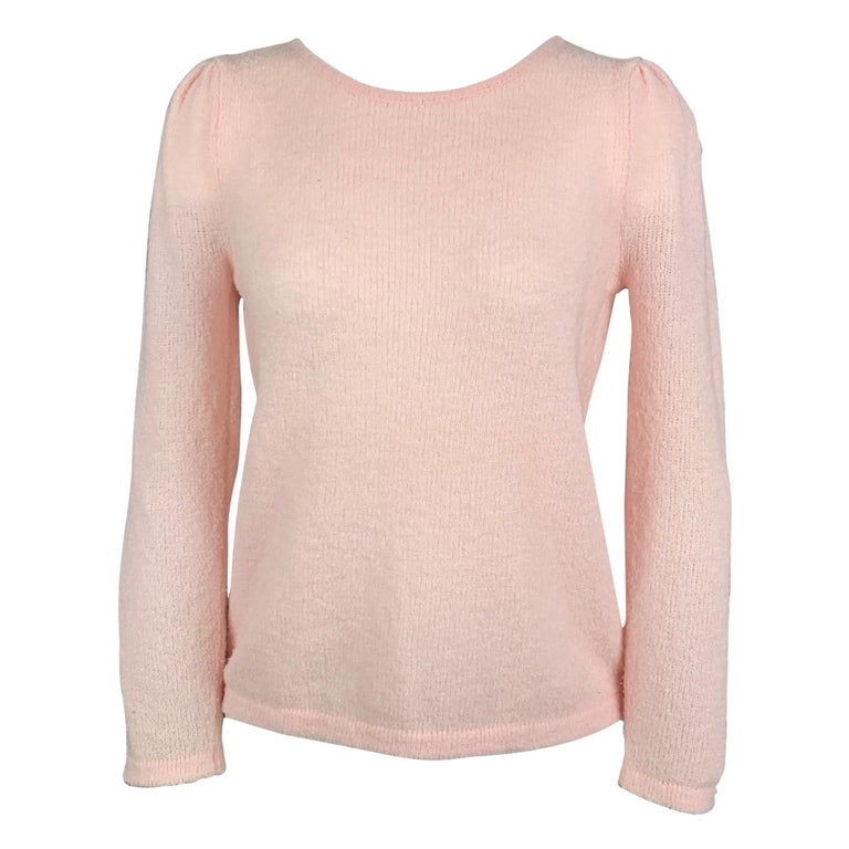 JENNIFER MEYER for BARNEY'S NEW YORK Size S Pink Merino Wool Blend Pullover  at 1stDibs