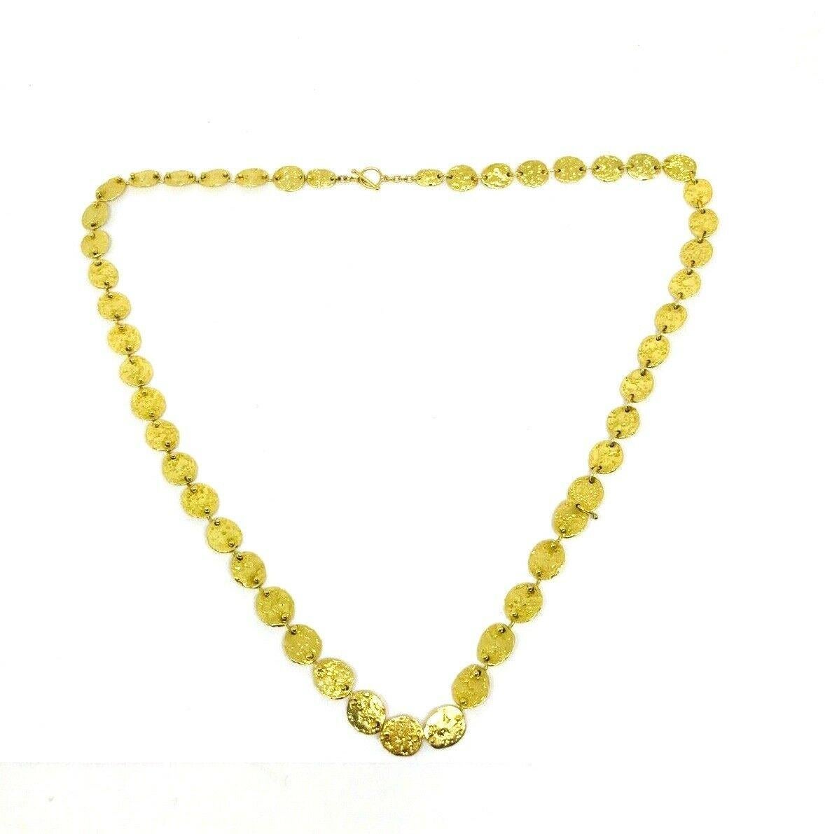 Jennifer Meyer Hammered Yellow Gold Chain Necklace 1