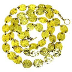 Jennifer Meyer Hammered Yellow Gold Chain Necklace