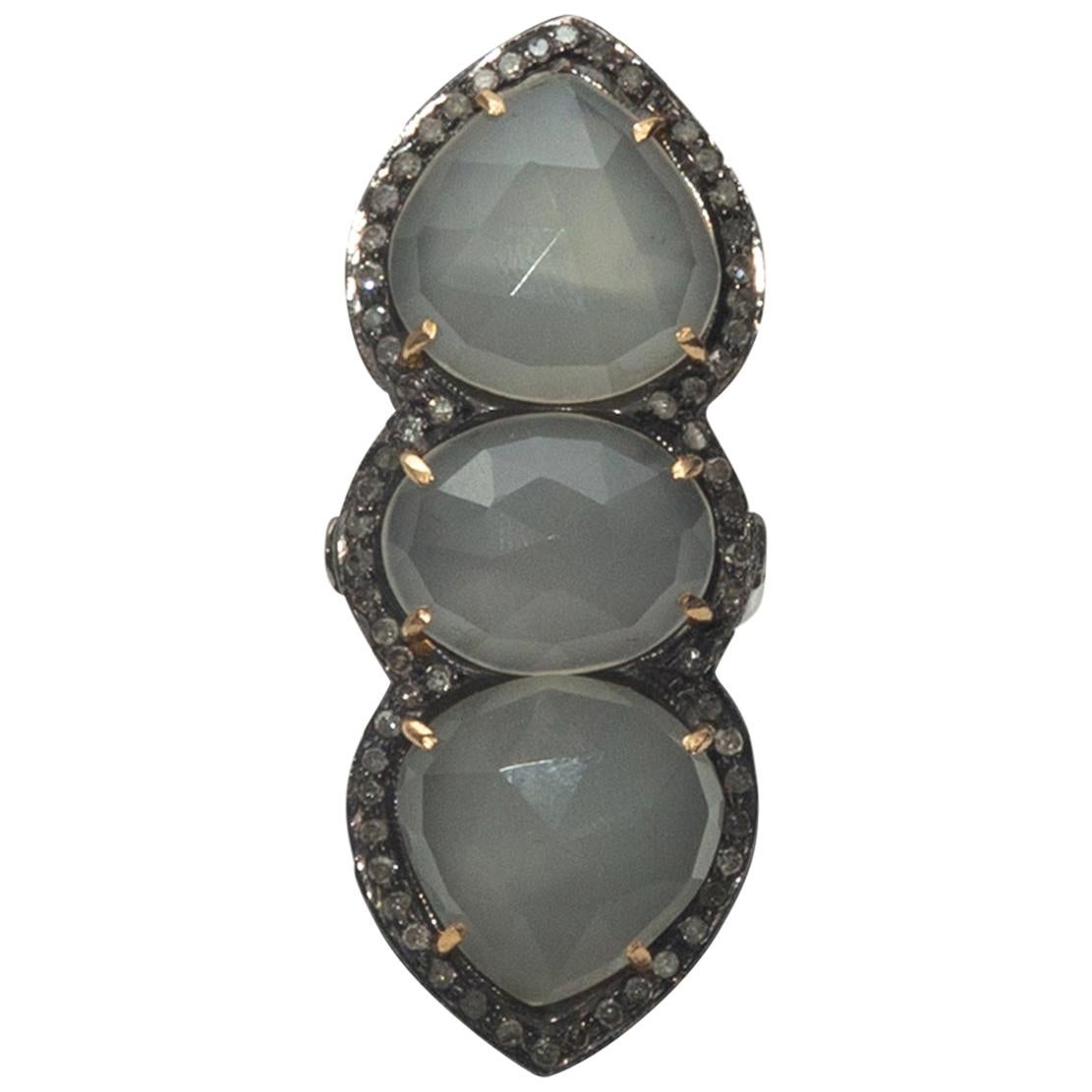 Jennifer Miller Diamond & Clear Stone Ring