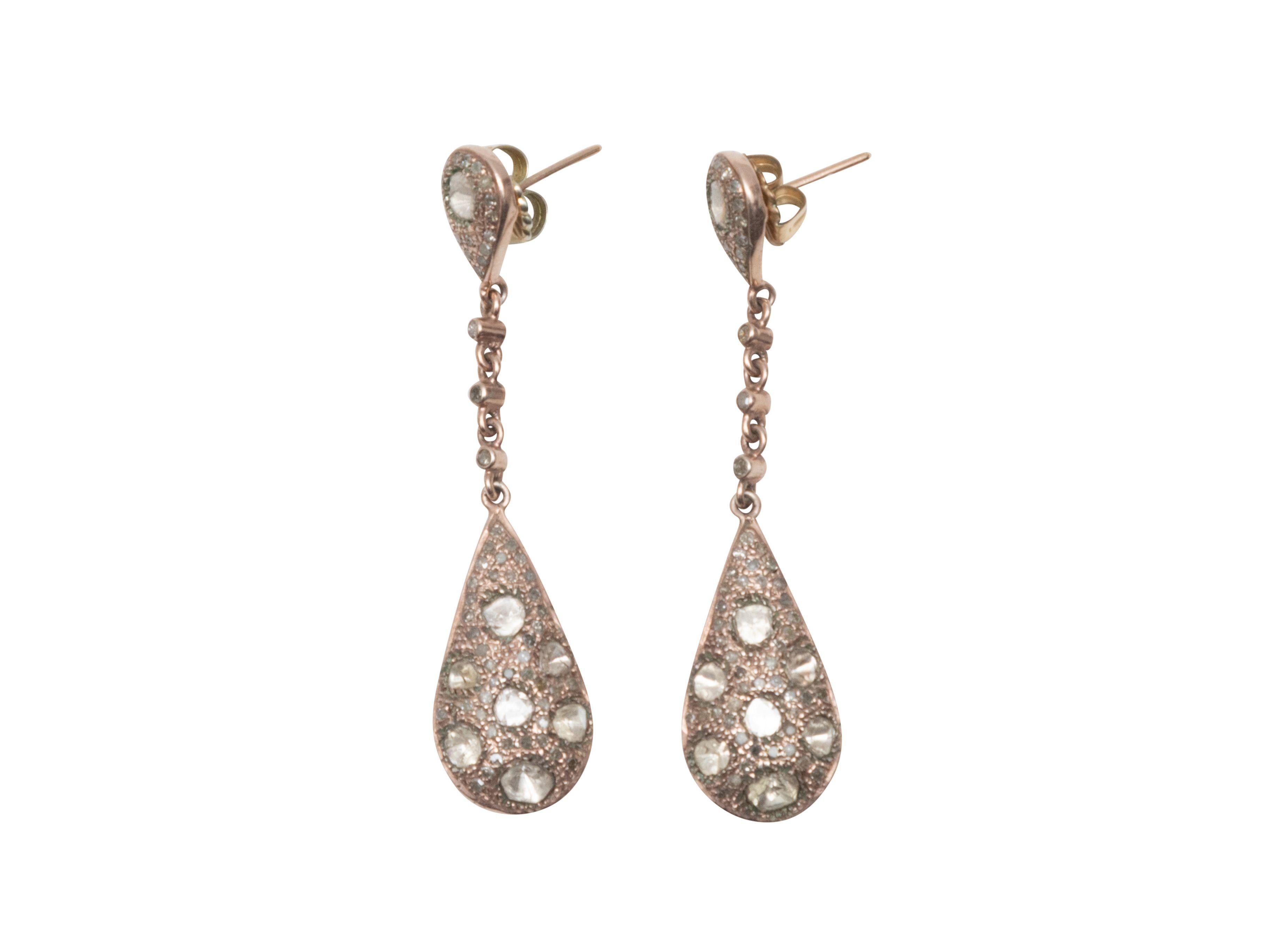 Jennifer Miller Silver Moonstone Drop Earrings In Good Condition In New York, NY