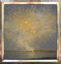 Celestial Nocturne landscape oil painting by Jennifer Moses