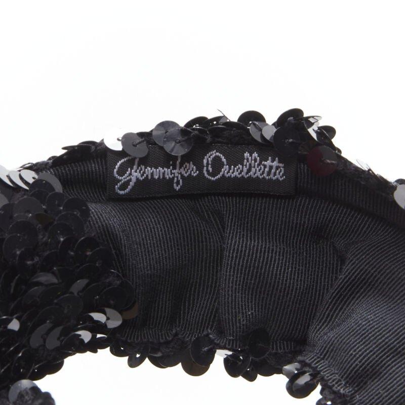 JENNIFER OUELLETTE Lot of 2 green peacock feather black sequins wide headband For Sale 6