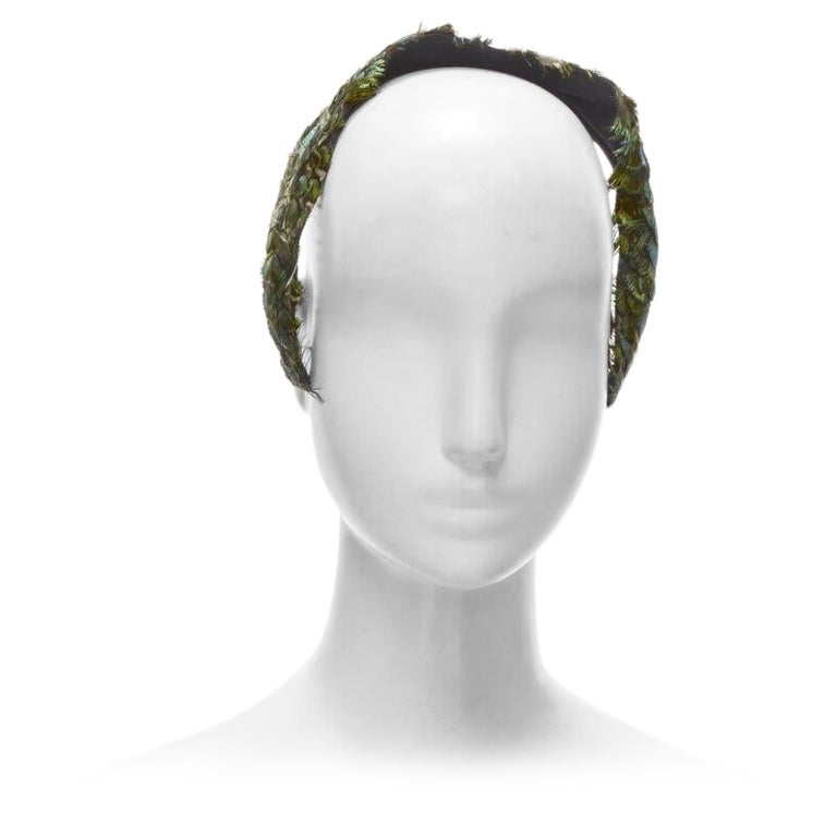 JENNIFER OUELLETTE Lot of 2 green peacock feather black  display picture 2