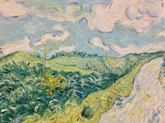 Green Wheatfields, Auvers, after Van Gogh, oil on canvas by Jennifer Pellegrino