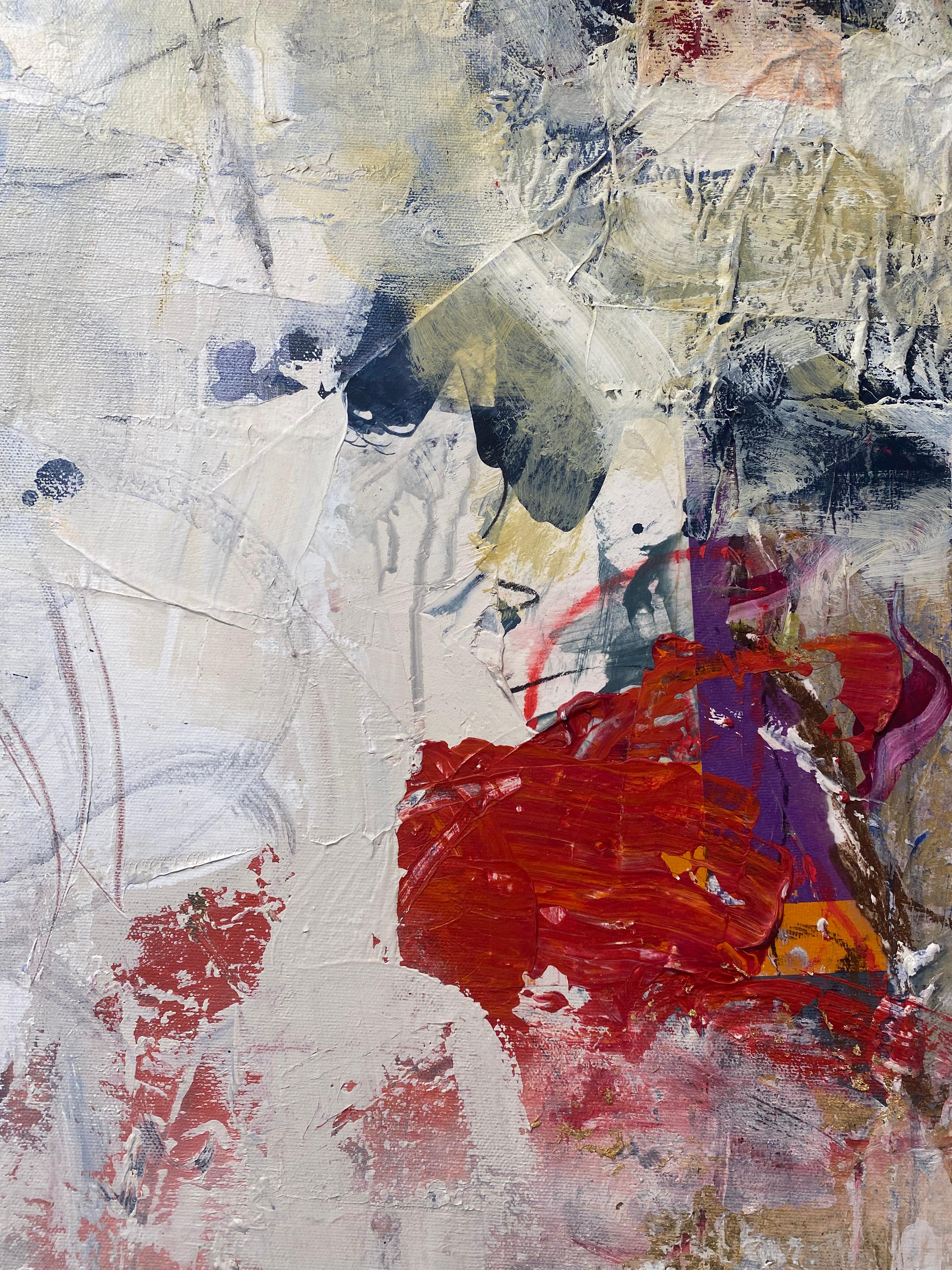 Dipinto originale in acrilico e lattice su tela dell'artista Jennifer Perlmutter.