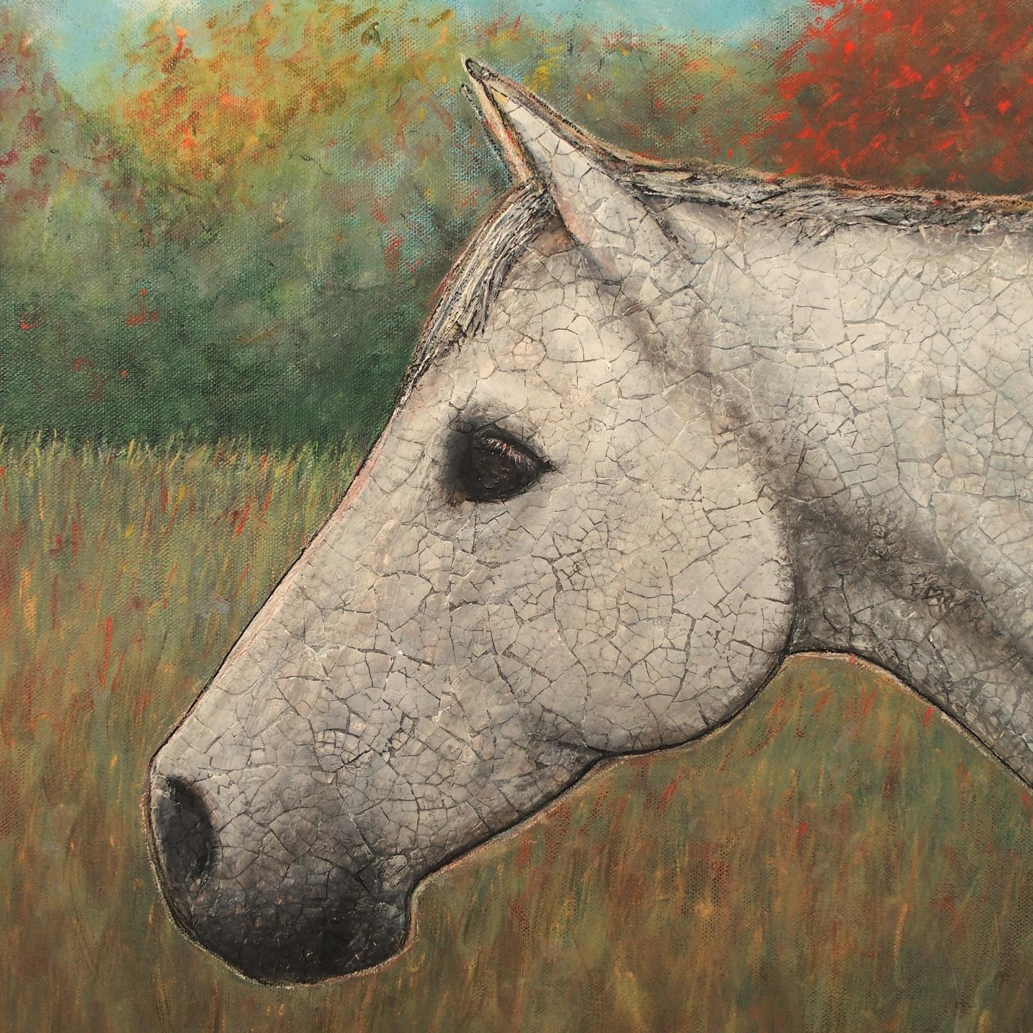 easy horse acrylic painting