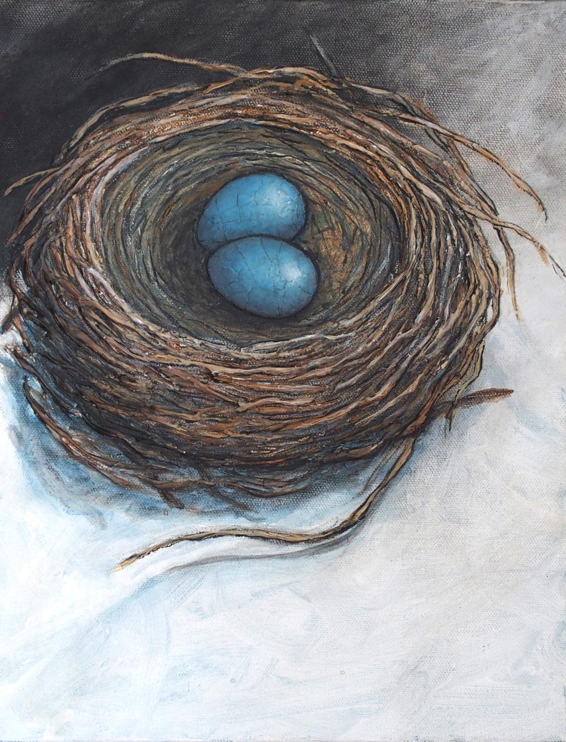 Stay in the Nest, Original Painting