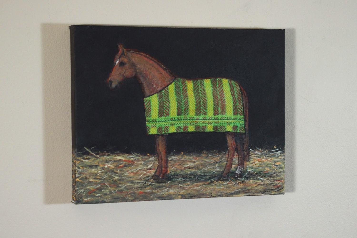 The Clothes Horse #3, Original Painting - Outsider Art Mixed Media Art by Jennifer Ross