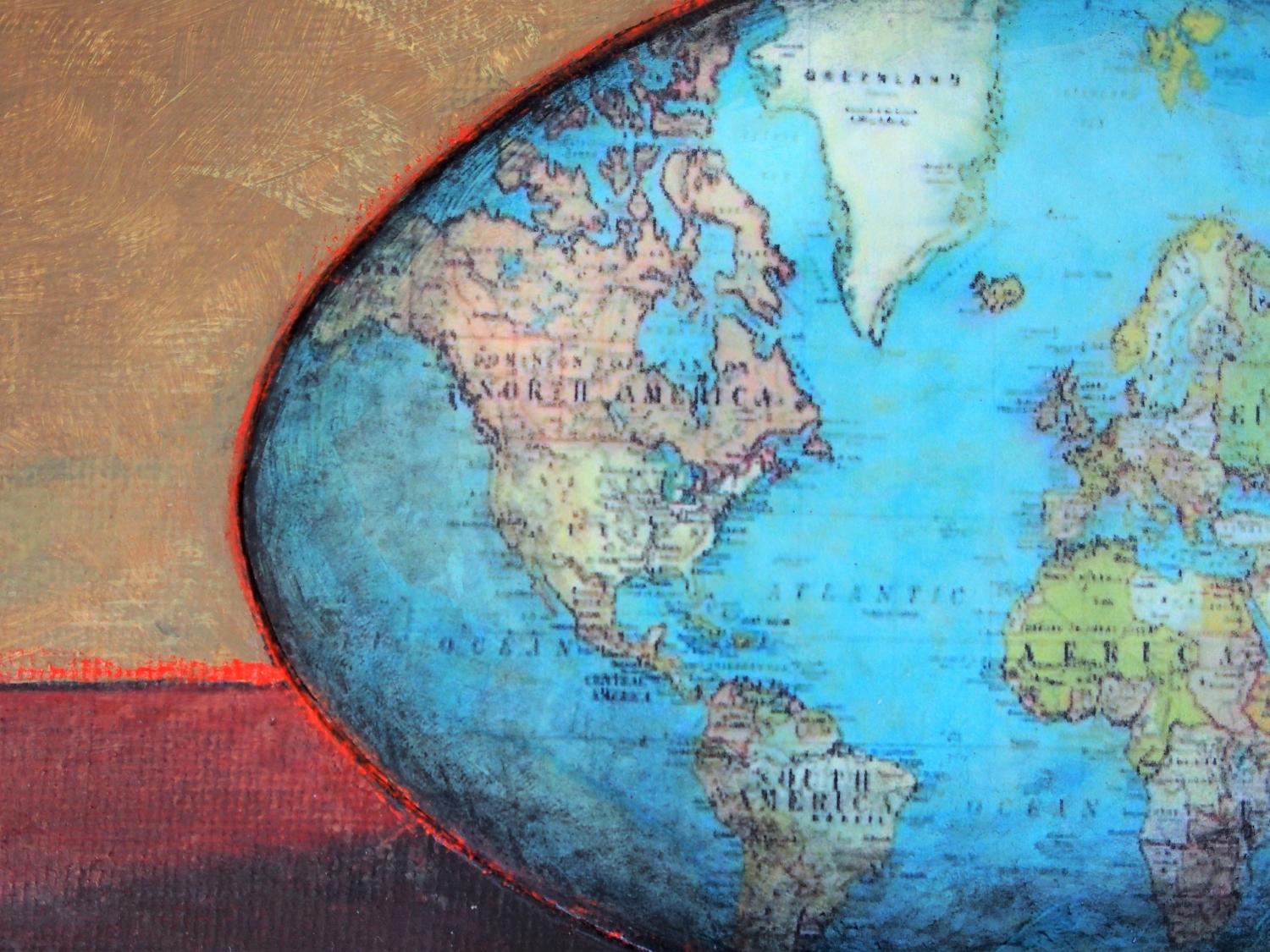 world globe painting