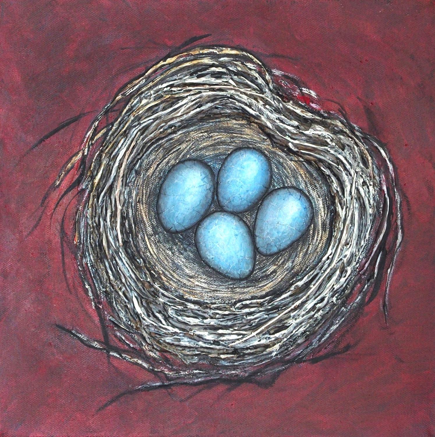 Le col en forme de cœur, peinture originale - Mixed Media Art de Jennifer Ross