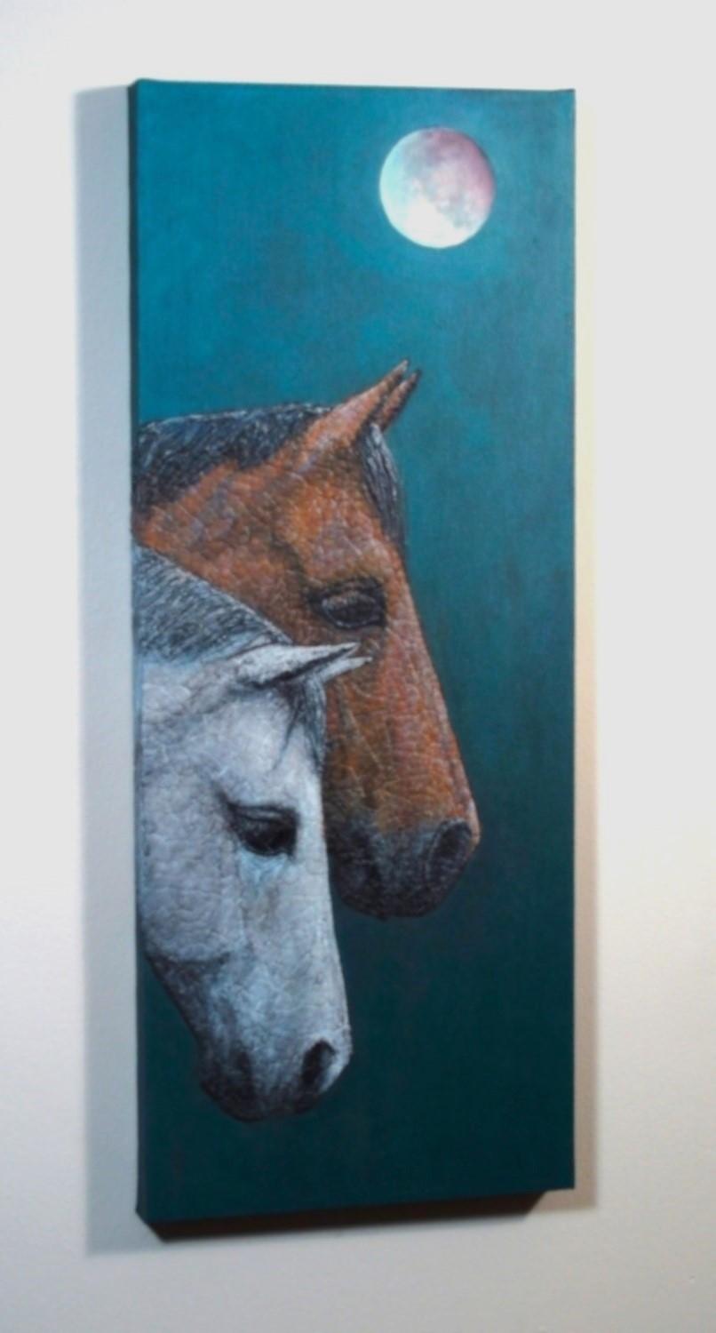 To the Moon and Back, Originalgemälde im Angebot 1