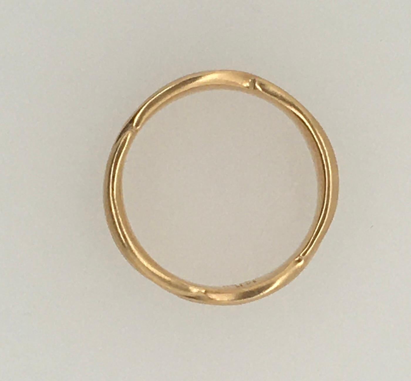Modern JENNIFER SHIGETOMI Floating Micro Bead Diamonds set in 2 Band Yellow Gold  Ring  For Sale