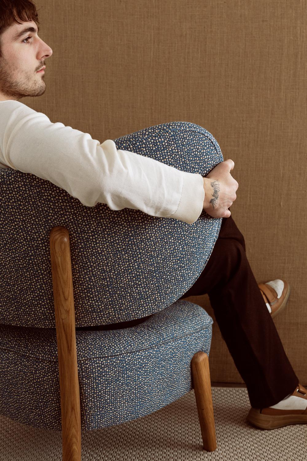 Danish Jennifer Shorto / Kongaline & Seafoam Tmbo Lounge Chair by Mazo Design For Sale