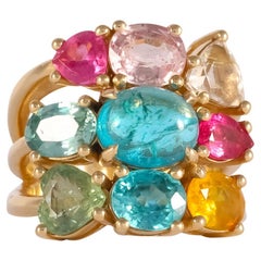 J Weir Gems Candy Gems Sapphire Tourmaline Apatite Ring
