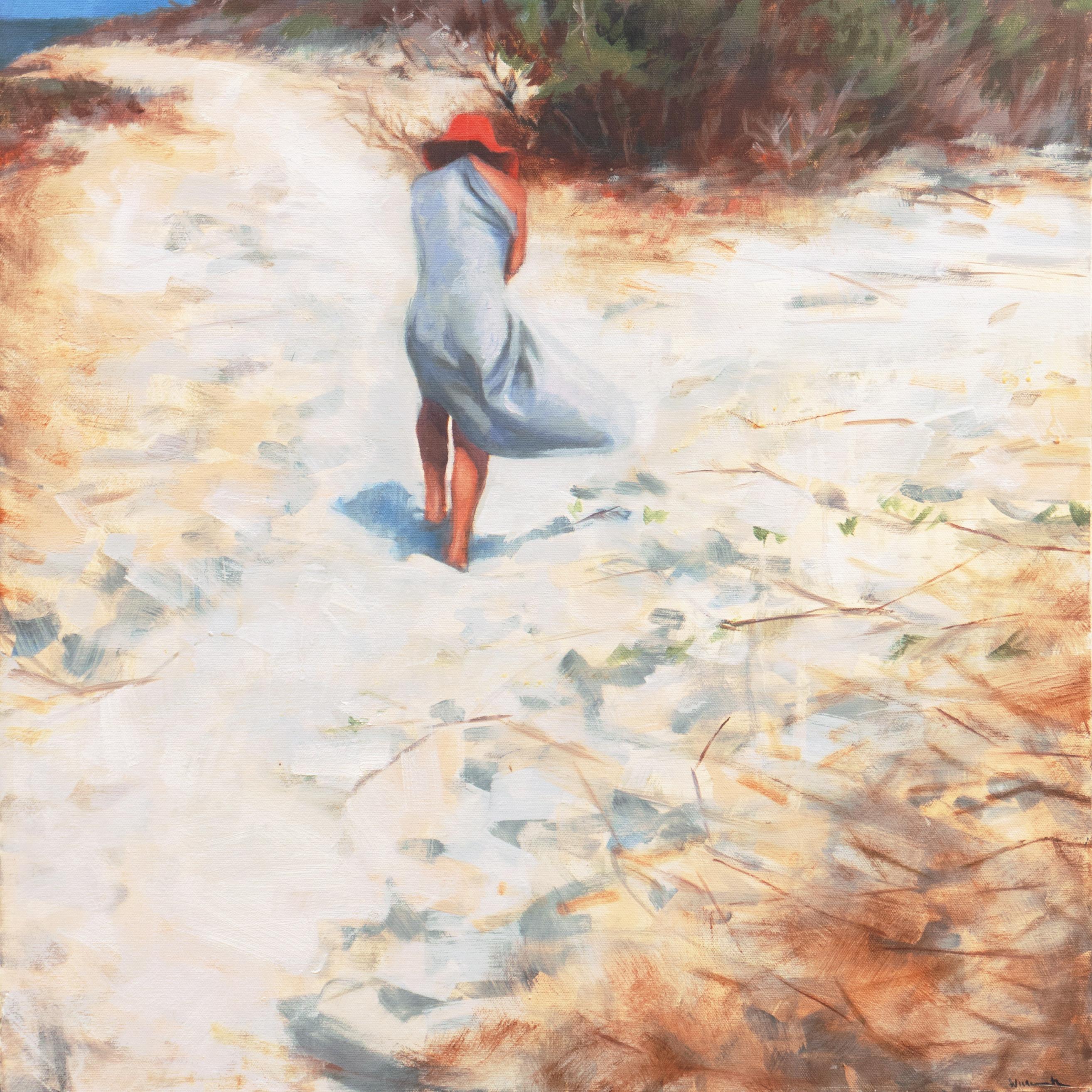 'At the Beach, Mexico near Sayulita', Santa Cruz, California Woman Artist - Contemporary Painting by Jennifer Wildermuth Reyes
