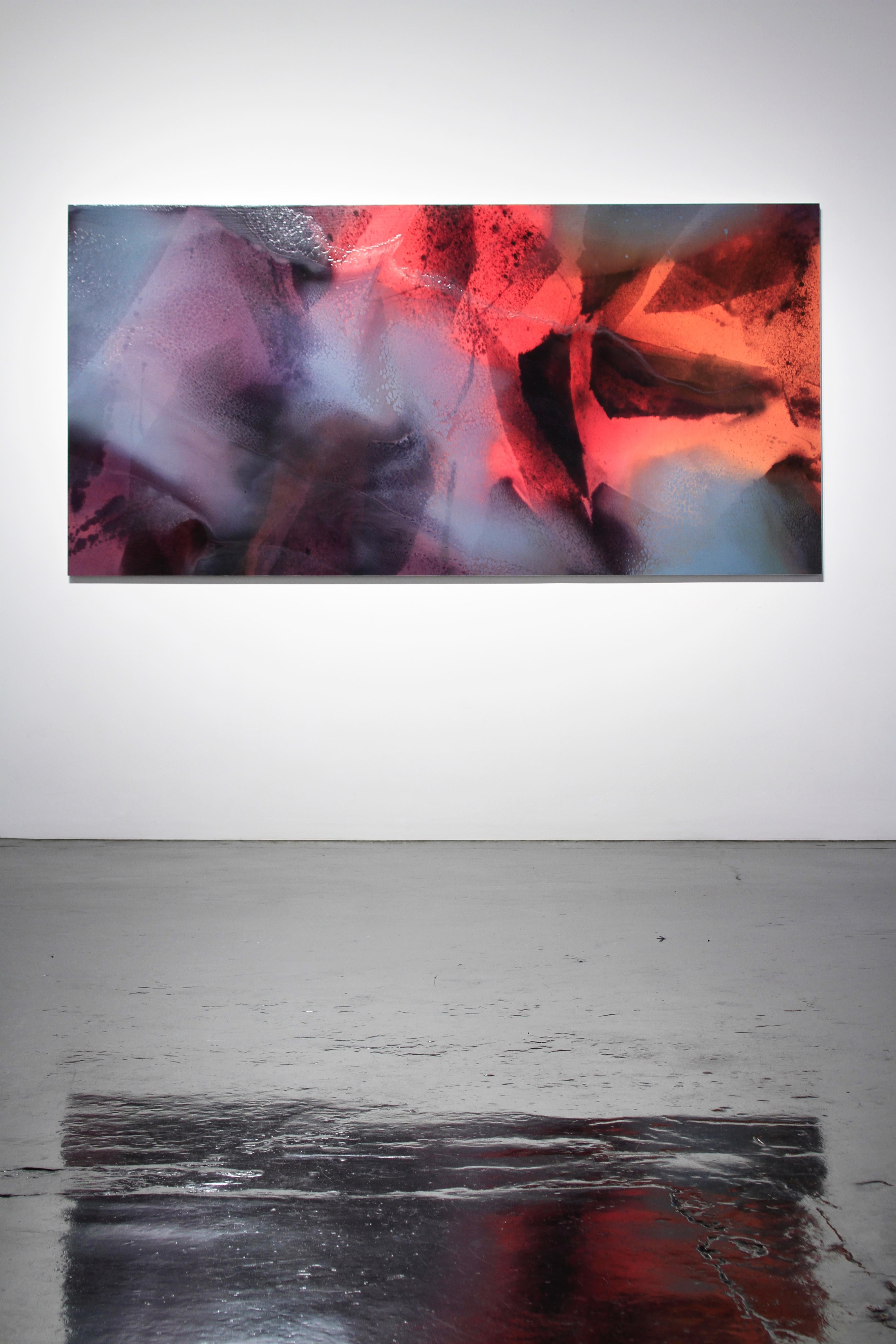 Jennifer Wolf, Spring Theory, 2015, teintures naturelles, mordants, médium acrylique sur toile sur panneau, 48
