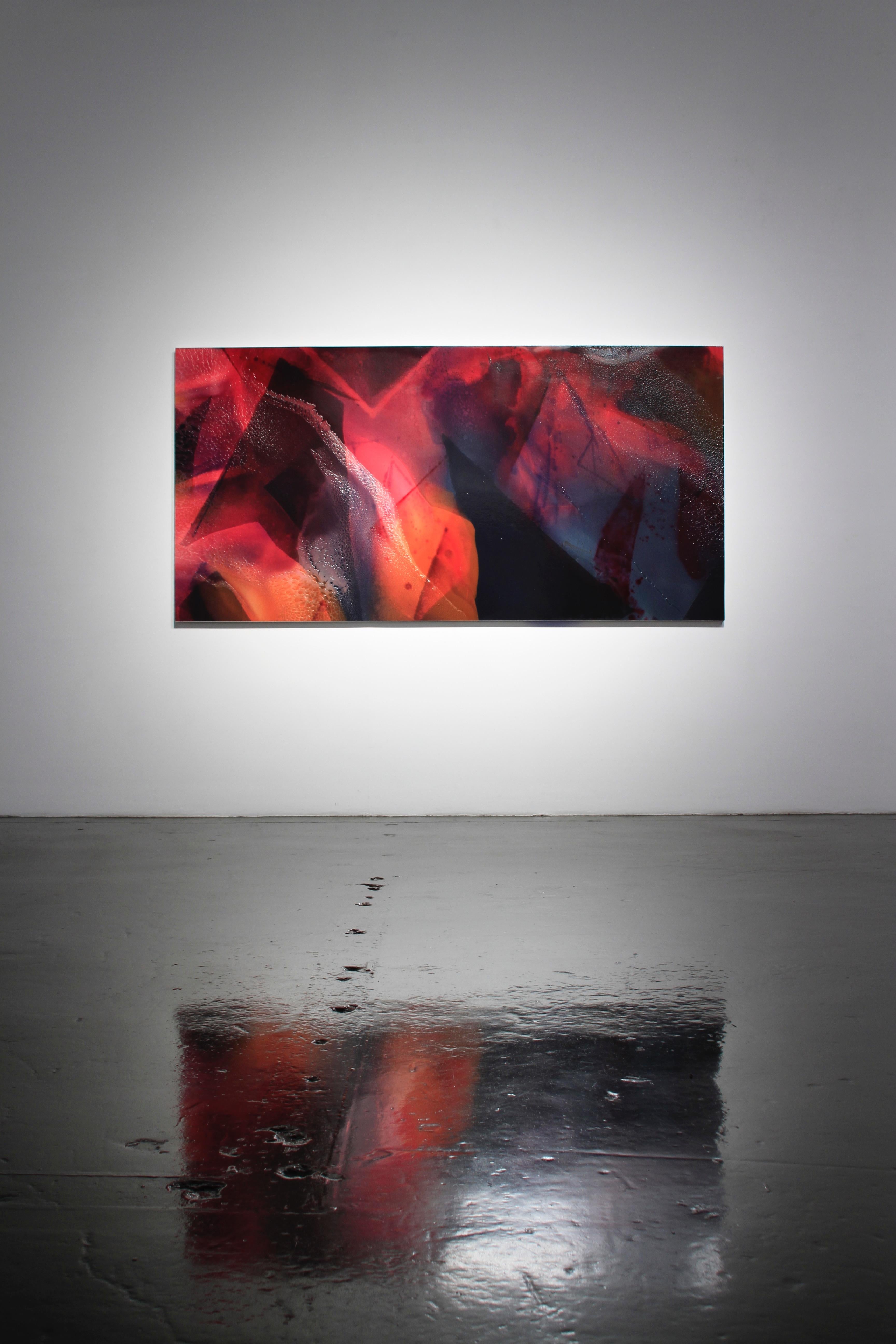 Jennifer Wolf, Time Place Continuum, 2015, Tinture naturali, mordenti, medium acrilico su tela, 48