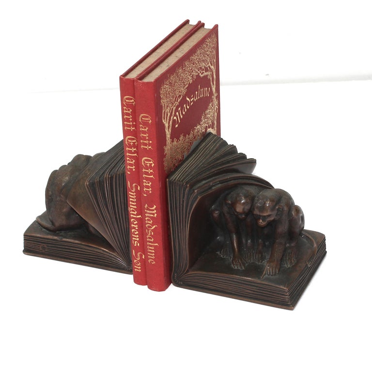 Jennings Brothers Bronze Bookends JB2462 For Sale 6