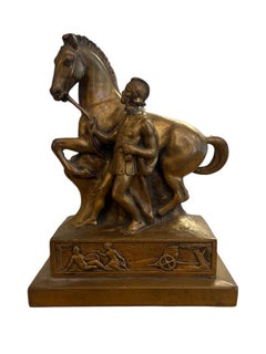 Jennings Brothers Jb Roman Horse Bronze Bookend