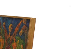 "Allegory" Expressionist Oil Painting, 1947