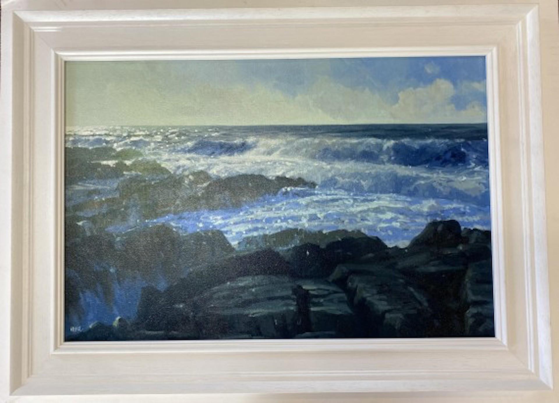 December Storms, Anglesey [2020]
Original
Seascapes
oil on canvas
Complete Size of Unframed Work: H:50 cm x W:76 cm x D:2cmcm
Frame Size: H:66 cm x W:92 cm x D:4cm
Sold FramedPlease note that insitu images are purely an indication of how a piece may