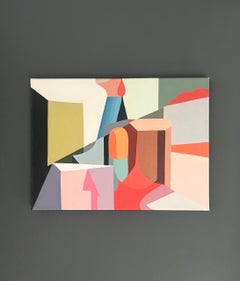 2024 Contemporary Abstract Still Life Acrylic Painting - Goes Up, Comes Down